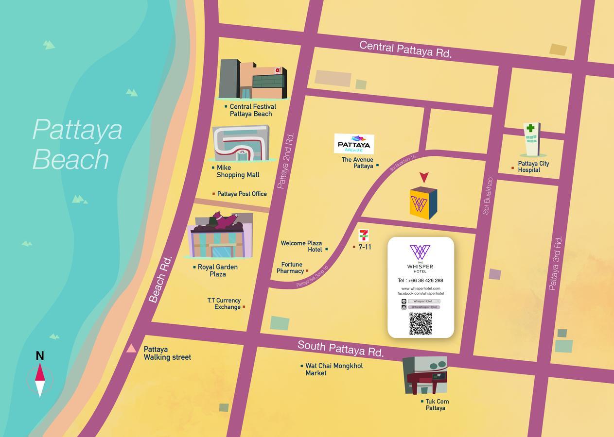 The Whisper Hotel Pattaya Eksteriør bilde